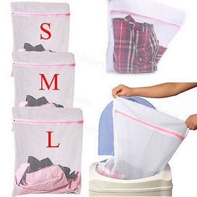 12 Size Mesh Laundry Bag Polyester Laundry Wash Bags Coarse Net Laundry Basket Laundry Bags for Washing Machines Mesh Bra Bag