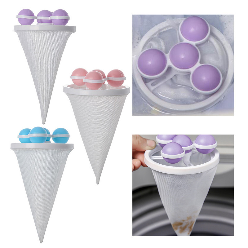 Skalbimo mašina Plūdinis filtro maišelis Filtras Plaukų valiklis Valymas Nukenksminimas Skalbinių rutuliukai Drabužiai Skalbimo kamuoliukai Filtruoti tinkleliai