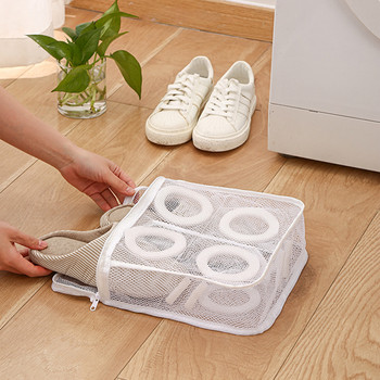 Чанта за пране на обувки за перална машина Мрежеста торба за пране Анти-деформираща защитна чанта за облекло Органайзер за пътни обувки Чанта за съхранение на обувки