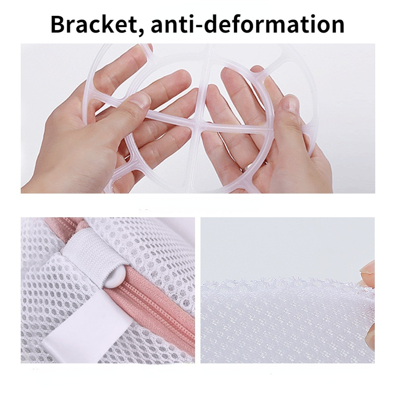 Сутиен за домашна употреба Мрежесто пране на дрехи Органайзер за бельо Чанта за пране Мрежеста мрежа против деформация Чанта за пране на сутиен Чанта за пране с цип