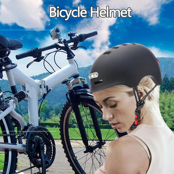 Велосипедни каски с леки велосипедни каски USB акумулаторна предна и задна LED светлина Бейзболни шапки Стилни каски за велосипедни велосипеди
