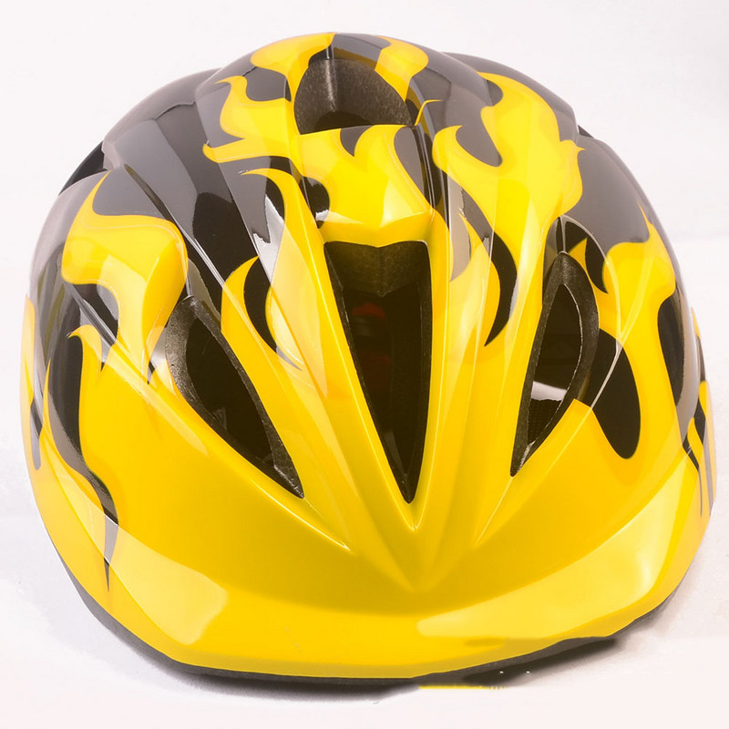 Lihtne õues mägijalgrattasõidu turvavarustus lastele lastele (kollane, peaga)