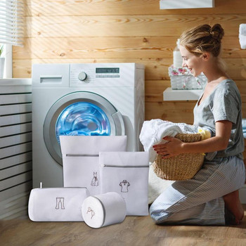 Мрежеста чанта за пране Чанта за перална машина с цип Съхранение при пътуване Организирайте чанта Чанти за пране на дрехи за риза Сутиен Палто Обувки