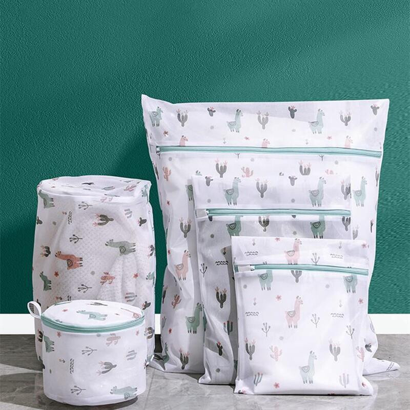 Alpaca pentru haine murdare Geanta cu fermoar pentru rufe Cos plasa de voiaj pentru masina de spalat Sutien Underwea Geanta din plasa Accesorii pentru organizator de rufe