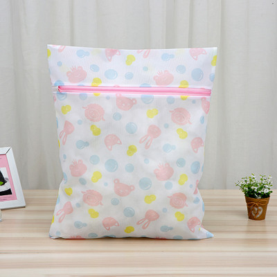 Εκτύπωση Rabbit τσάντα πλυντηρίου βρώμικα ρούχα Καλάθι αποθήκευσης Χαριτωμένο λεπτό πλέγμα τσάντες πλυσίματος πολλαπλών μεγεθών Τσάντα πλυντηρίου ρούχων για πλυντήριο ρούχων
