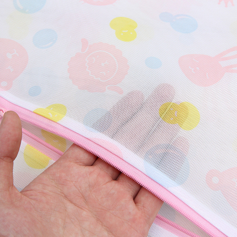 Εκτύπωση Rabbit τσάντα πλυντηρίου βρώμικα ρούχα Καλάθι αποθήκευσης Χαριτωμένο λεπτό πλέγμα τσάντες πλυσίματος πολλαπλών μεγεθών Τσάντα πλυντηρίου ρούχων για πλυντήριο ρούχων