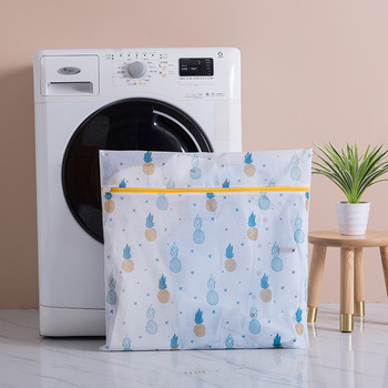 Чанти за пране на пране с принт на ананас за перална машина Мръсни дрехи Кошница за почистване Органайзер Чанта за пране с фина мрежа на едро