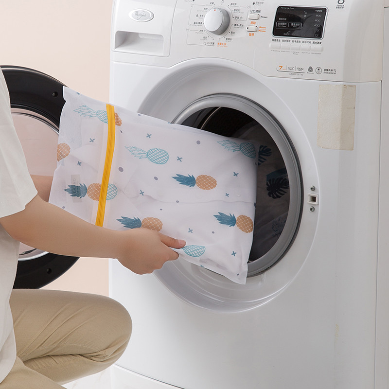 Vreće za pranje rublja s printom ananasa za perilicu rublja Prljava odjeća Košara za čišćenje Organizator Fina mrežasta vreća za rublje Veleprodaja
