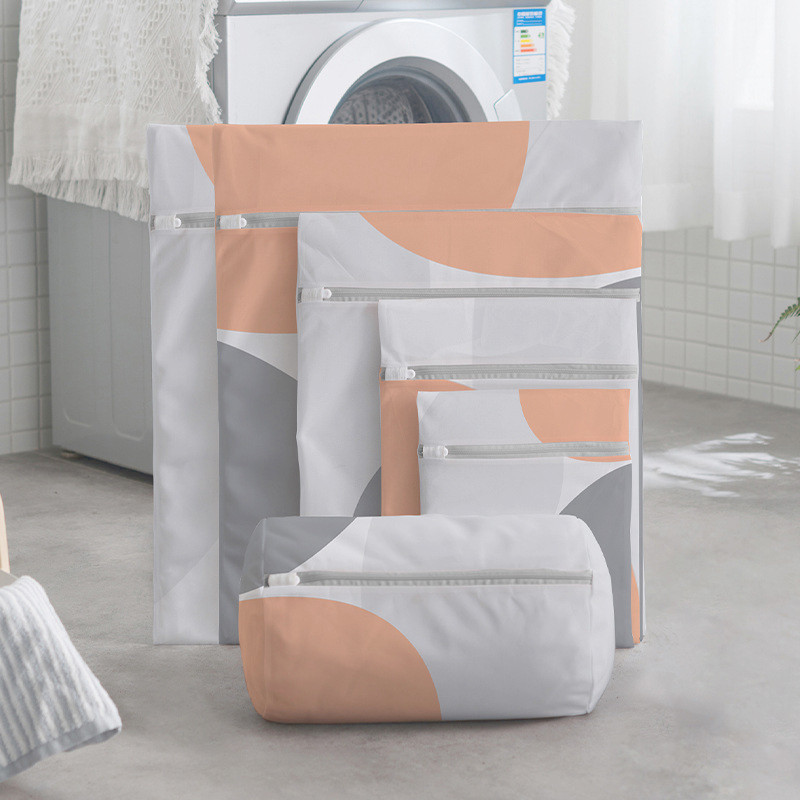 Tõmblukuga pesukott Määrdunud riided pesu võrkkott riiete hooldus kaitse pesuvõrk filter rinnahoidja aluspesu geomeetria pesukott