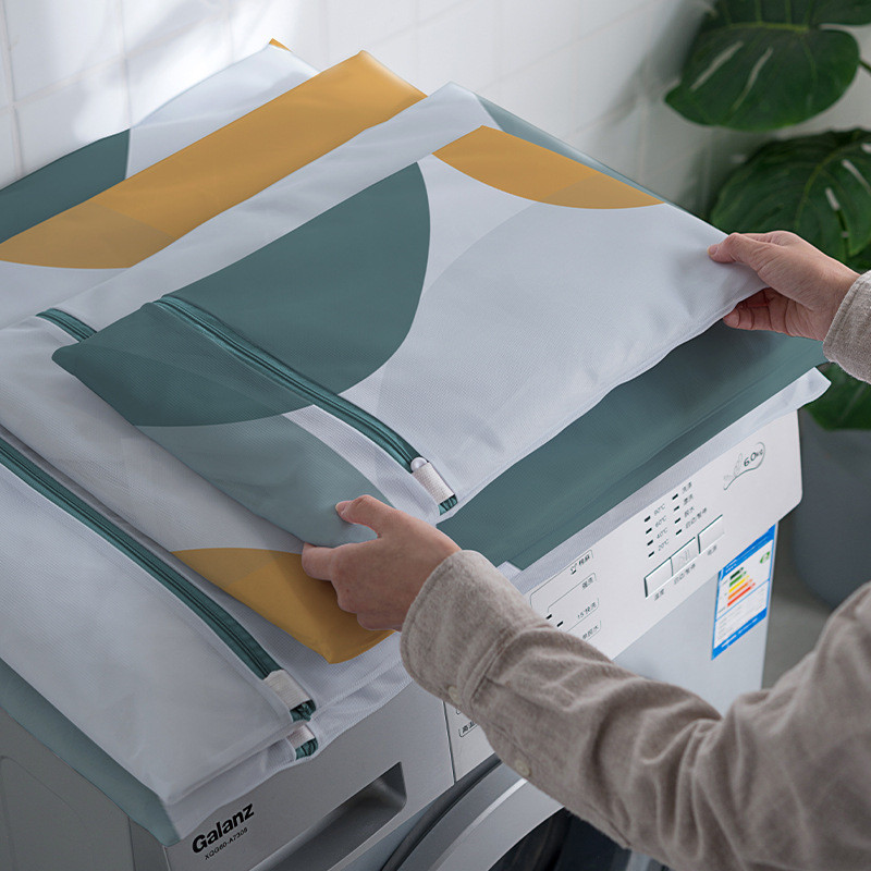 Tõmblukuga pesukott Määrdunud riided pesu võrkkott riiete hooldus kaitse pesuvõrk filter rinnahoidja aluspesu geomeetria pesukott