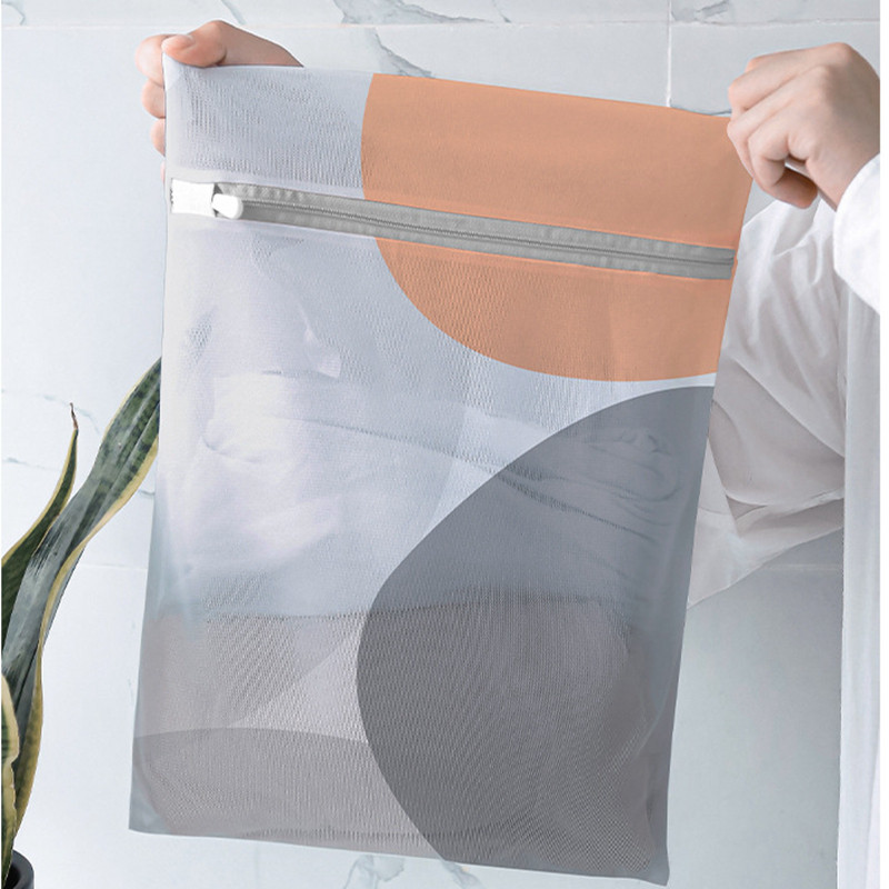 Tõmblukuga pesukott Määrdunud riided pesu võrkkott riiete hooldus kaitse pesuvõrk filter rinnahoidja aluspesu geomeetria pesukott