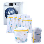 Creative Pineapple Printing με φερμουάρ Διχτυωτό τσάντα πλυντηρίου Πλυντήριο από πολυεστέρα Δίχτυ πλυσίματος κουτί για εσώρουχα κάλτσες ρούχα Σουτιέν