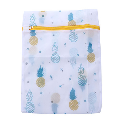Creative Pineapple Printing με φερμουάρ Διχτυωτό τσάντα πλυντηρίου Πλυντήριο από πολυεστέρα Δίχτυ πλυσίματος κουτί για εσώρουχα κάλτσες ρούχα Σουτιέν
