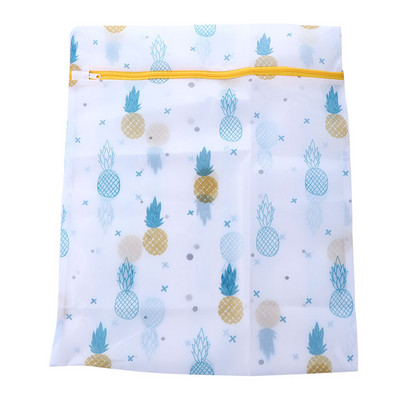 Creative Pineapple Printing με φερμουάρ Διχτυωτό τσάντα πλυντηρίου Πλυντήριο από πολυεστέρα Δίχτυ πλυσίματος κουτί για εσώρουχα κάλτσες ρούχα Σουτιέν