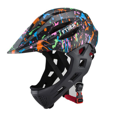 Fullface mtb dviratininko šalmas vaikams dviratininko šalmas OFF-ROAD Visą veidą saugus kalnų dviračio šalmas su skydeliu dh dviratininko šalmas