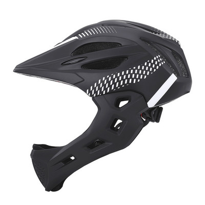 Fullface mtb riteņbraukšanas ķivere bērniem velosipēdistu ķivere OFF-ROAD pilna sejai droša kalnu velosipēdistu ķivere ar vizieri dh velosipēda ķivere