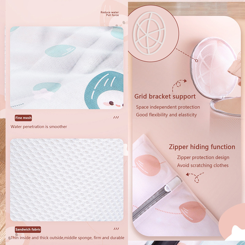 Szép rajzfilm mosótáska fiúknak és lányoknak Aranyos diómintás teljes méretű kiváló minőségű mosótáskák géphez