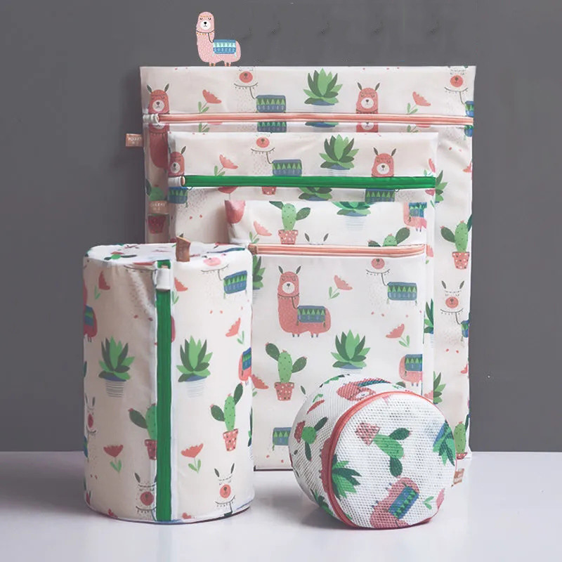 Rajzfilm Minták Ruhák Mosástáska Fehérnemű Zokni Ápolás Mosótáskák Deformációgátló Női Melltartó mosótasak Háló 2022 Új