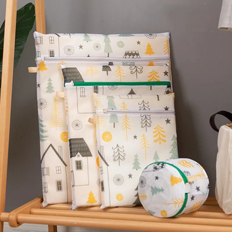 Rajzfilm Minták Ruhák Mosástáska Fehérnemű Zokni Ápolás Mosótáskák Deformációgátló Női Melltartó mosótasak Háló 2022 Új