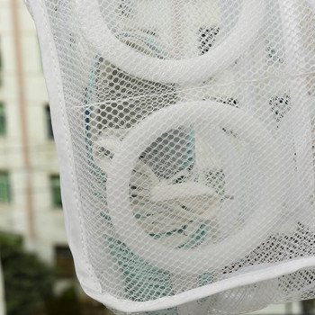 Мрежеста чанта за пране за домашни обувки Защита за почистване Висящи перални машини