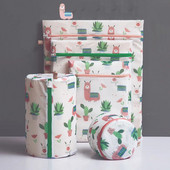 1 Η/Υ Μοτίβο εκτύπωσης κινουμένων σχεδίων για οικιακή τσάντα με δίχτυ πλυντηρίου ρούχων Μεγάλη αναδιπλούμενη τσάντα πλυσίματος με δίχτυ με φερμουάρ Προστατευτική τσάντα με δίχτυ πλυσίματος πλυντηρίου