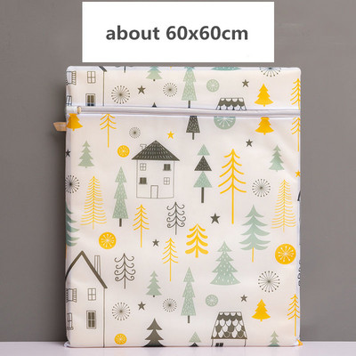 1 Η/Υ Μοτίβο εκτύπωσης κινουμένων σχεδίων για οικιακή τσάντα με δίχτυ πλυντηρίου ρούχων Μεγάλη αναδιπλούμενη τσάντα πλυσίματος με δίχτυ με φερμουάρ Προστατευτική τσάντα με δίχτυ πλυσίματος πλυντηρίου