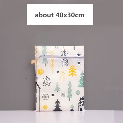 1 Η/Υ Μοτίβο εκτύπωσης κινουμένων σχεδίων για οικιακή τσάντα με δίχτυ πλυντηρίου ρούχων Μεγάλη αναδιπλούμενη τσάντα πλυσίματος με δίχτυ με φερμουάρ Προστατευτική τσάντα με δίχτυ πλυσίματος πλυντηρίου