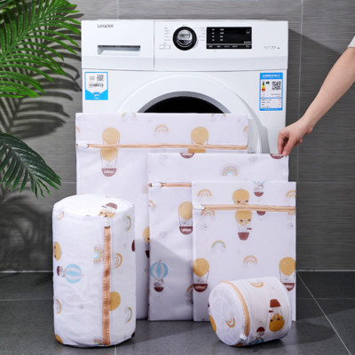 Cartoon Printing Laundry Bags Washing Machine Wash Bag Bra Laundry Basket Polyester Mesh Travel Organizer for Clothing Underwear