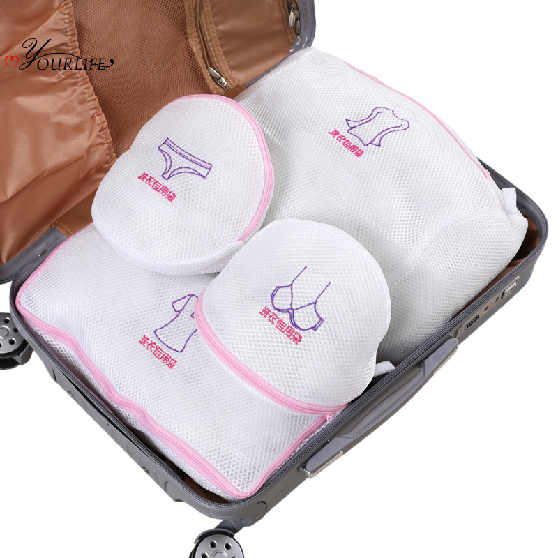 OYOURLIFE 1vnt skalbinių krepšiai apatiniai apatiniai liemenėlės kojinės skalbimo maišeliai Skalbimo mašina tinklinis krepšys užtrauktuku apsauga tinklelis skalbimo priedai