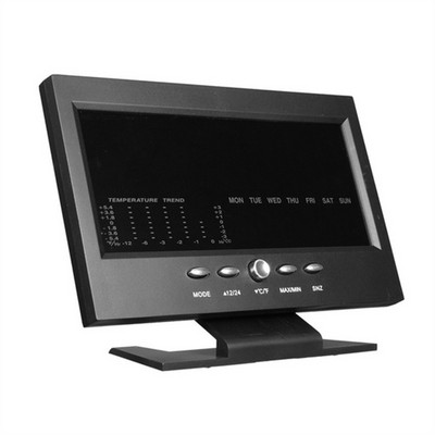 Οθόνη οπίσθιου φωτισμού LCD Εσωτερικού μετεωρολογικού σταθμού Ξυπνητήρι Ώρα/Ημερομηνία/Εβδομάδα/Ξυπνητήρι/Θερμοκρασία/Υγρασία/Καιρός/Αναβολή Οθόνη Διακόσμηση σπιτιού