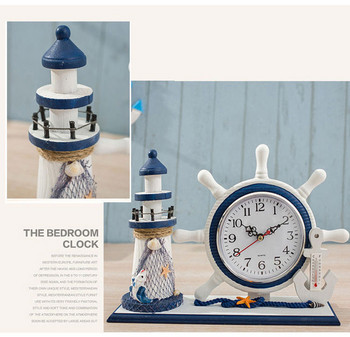 Ρολόι επιτραπέζιου μεσογειακού στυλ Διακοσμητικά Ευρωπαϊκό σαλόνι Κρεβατοκάμαρα Επιτραπέζιο Ρολόι γραφείου Επιτραπέζιο σπίτι Δημιουργικό ρολόι