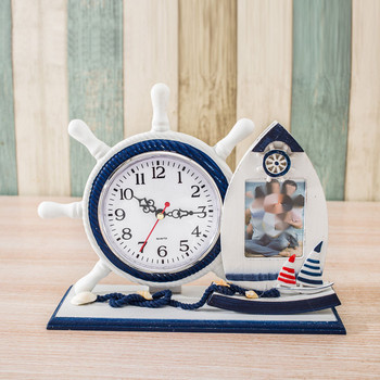 Средиземноморски стил Настолен часовник Орнаменти Европейска всекидневна Спалня Нощно бюро Часовник Офис Настолен домашен Творчески часовник