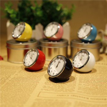 Ретро моден изискан мини настолен часовник Многоцветен по избор кръгъл метален настолен часовник Настолен часовник с игла 4 см WY52619
