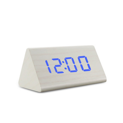 Digitálne hodiny LED drevený budík stolný s ovládaním zvuku elektronické hodiny stolný USB/AAA napájaný Desperadoes domáca dekorácia stola
