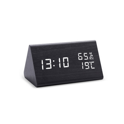 Digitálne hodiny LED drevený budík stolný s ovládaním zvuku elektronické hodiny stolný USB/AAA napájaný Desperadoes domáca dekorácia stola