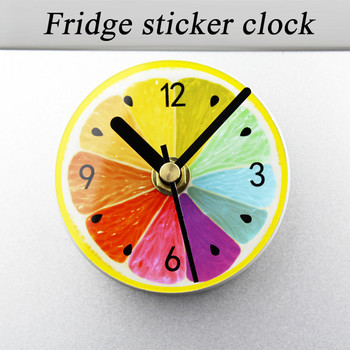 Стенен часовник с магнит за хладилник, лайм, модерен кухненски часовник, часовник за домашен декор, часовник за хладилник, стенен арт часовник с плодове