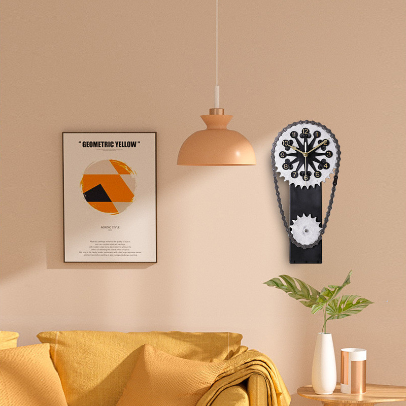 Vana kett hammasratas pöörlev kell mehaaniline tuulekunst käed lauakellad restoranibaar isikupärastatud dekoratiivsed kaunistused