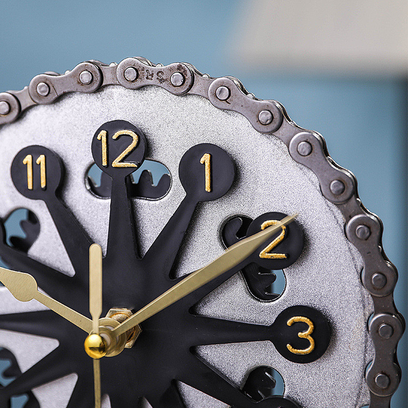 Vana kett hammasratas pöörlev kell mehaaniline tuulekunst käed lauakellad restoranibaar isikupärastatud dekoratiivsed kaunistused