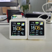 2023 UUS välitingimustes töötav nutikas ilmajaam lauaarvuti LED digitaalne WiFi kell elektrooniline termomeeter hügromeetri andur