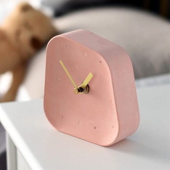 Επιτραπέζιο ρολόι τσιμέντου Γεωμετρικού σχήματος Επιτραπέζιο αθόρυβο σκυρόδεμα Μικρό Creative Nordic Αξεσουάρ διακόσμησης σπιτιού για άτομα Δώρα