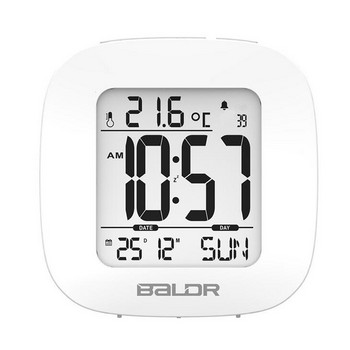 Мини Bedside Snooze Цифров будилник с LCD дисплей Температура Календар Седмица Дата Подсветка Часовници за пътуване с батерии