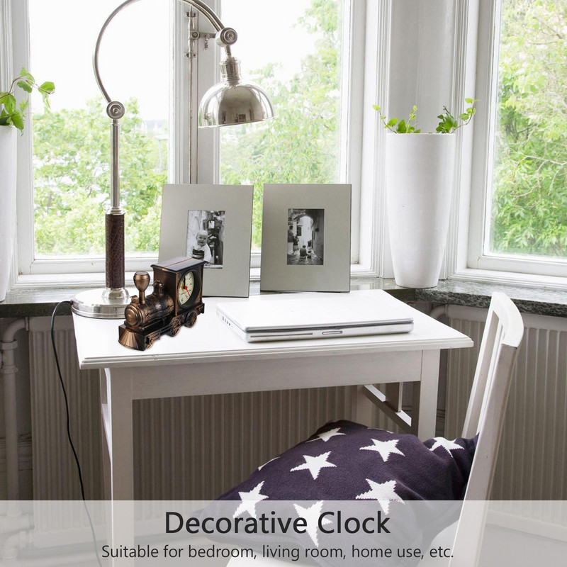 Laikrodis Žadintuvas Traukinys Senovinis Stalinis Naktinis Laikrodis Retro dekoras Rašomasis stalas Dekoratyvinis Stalinio Galva Modelis Dekoracijos Vaikų Ornamentai