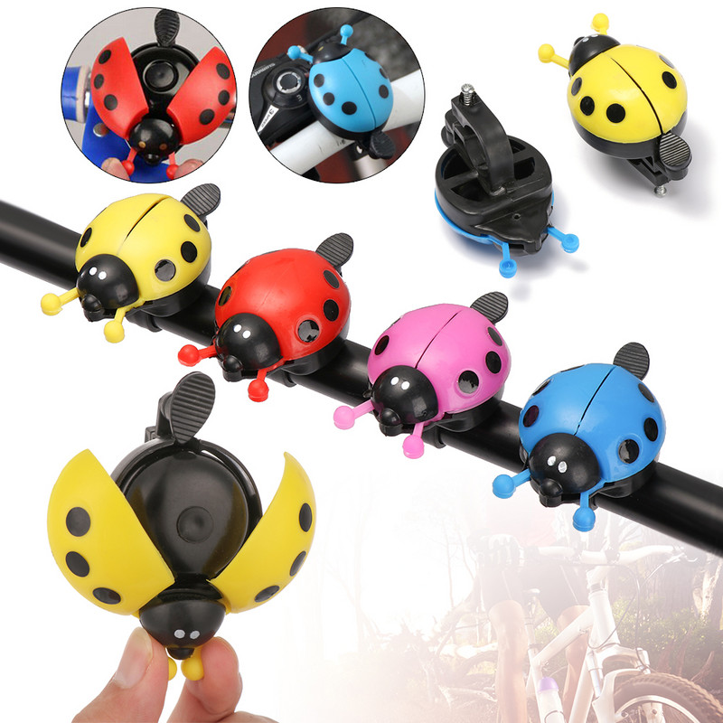 Lovely Ladybug Bicycle Bell Προειδοποίηση ασφαλείας Παιδιά Αγόρια Κορίτσια Τιμόνι Cute Kid Beetle Horn Πλαστικά αξεσουάρ ποδηλασίας Νέο