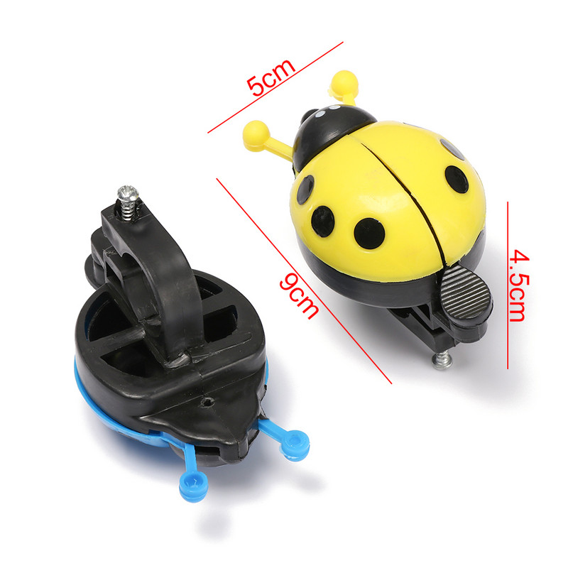 Lovely Ladybug Bicycle Bell Προειδοποίηση ασφαλείας Παιδιά Αγόρια Κορίτσια Τιμόνι Cute Kid Beetle Horn Πλαστικά αξεσουάρ ποδηλασίας Νέο