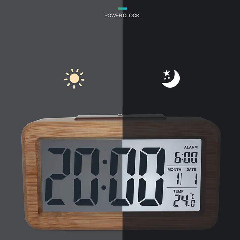 Korea kell kirjutuslaud Elutoa kaunistus Väike lauakell Puidust digitaalne kell LCD kell Vintage lauakell Reloj Alarm 탁상용 시계