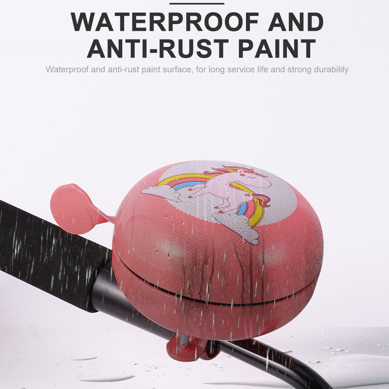 Декор на звънец за велосипед Велосипедни звънци Печатни звънци на еднорог Велосипедни звънци Свеж звук Звънец за скутер Триколка Деца Направи си сам украшение 2021