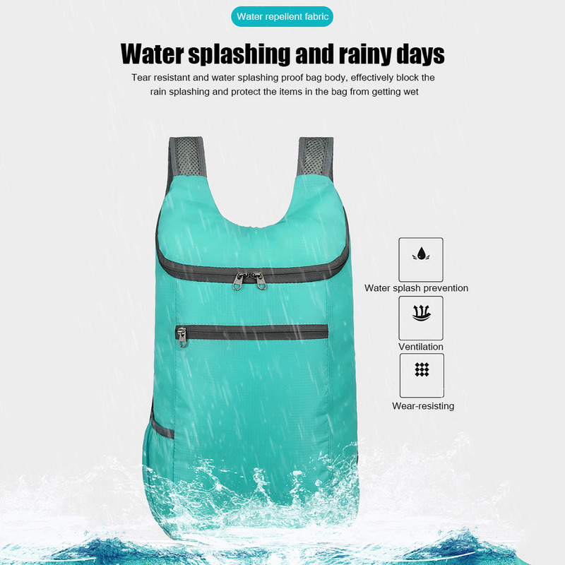 20 l nešiojama vyriška kuprinė Lengvas vandeniui atsparus sulankstomas krepšys Itin lengva lauko kuprinė moterims Vyrams Stovyklavietės Kelionės Žygiai