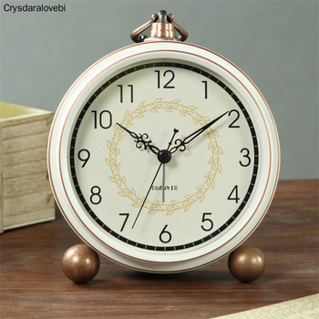 European Fashion Ρετρό Δημιουργικό αθόρυβο Ξυπνητήρι Επιτραπέζιο ρολόι φοιτητικού υπνοδωματίου Απλό μικρό επιτραπέζιο ρολόι Διακόσμηση σπιτιού