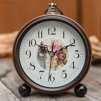 Euroopa mood Retro Loominguline Vaikne äratuskell Tudeng Magamistoa Öökapp Lihtne Väike lauakell Kodusisustus