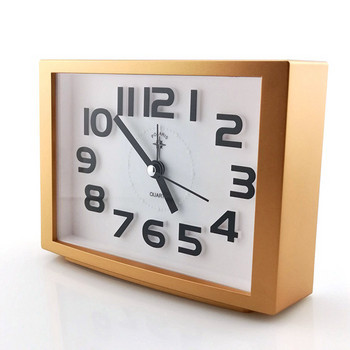 Τετράγωνο Ξυπνητήρι Επιτραπέζιο Ρολόι Μοντέρνο Χρυσό Επιτραπέζιο Ρολόγια Επιτραπέζιου Γραφείου Ρολόι Επιτραπέζιο Ρολόι Αξεσουάρ Reloj De Mesa Διακόσμηση σπιτιού